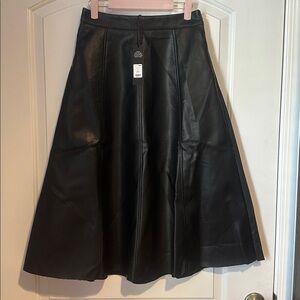 Fashion Nova Charcoal Faux Leather Skirt
